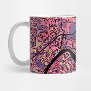 Brisbane Map Pattern in Purple & Pink Mug